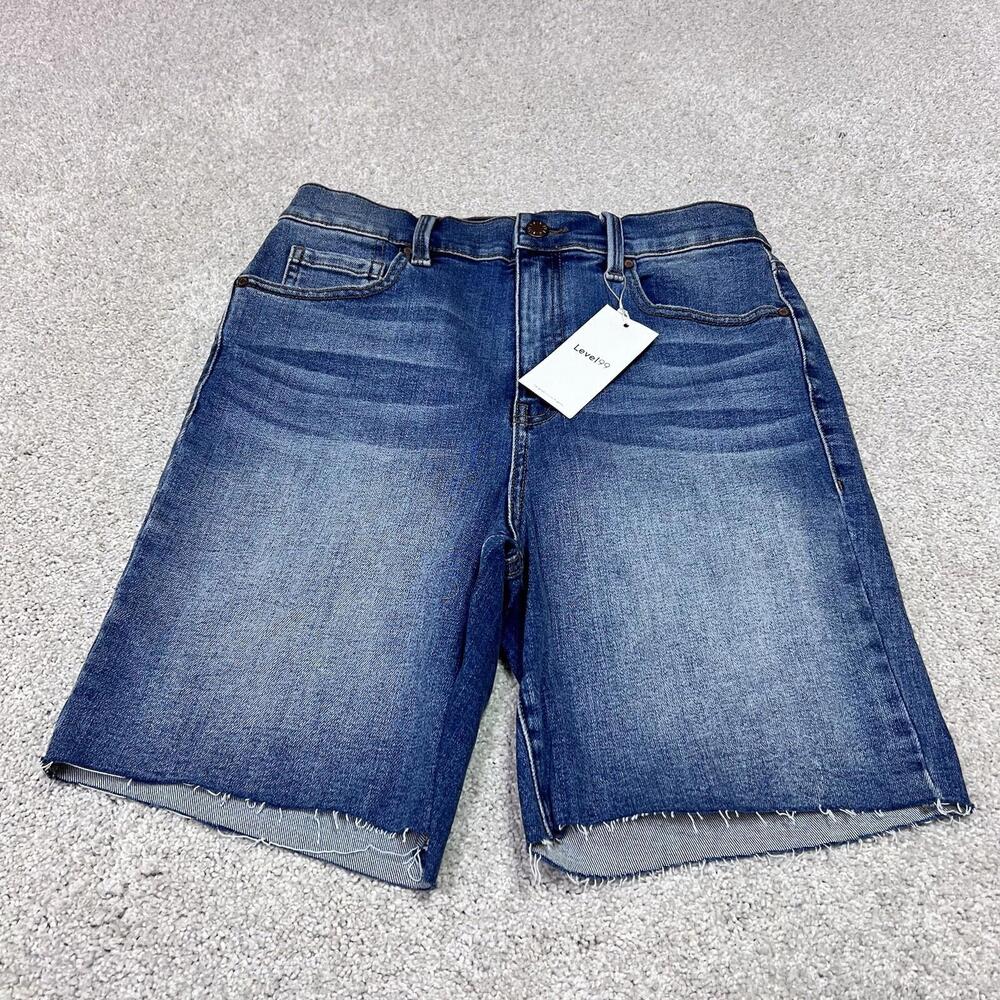 Level99 Shorts Women’s Blue Denim Pockets Size 28 NWT - Picture 4 of 11